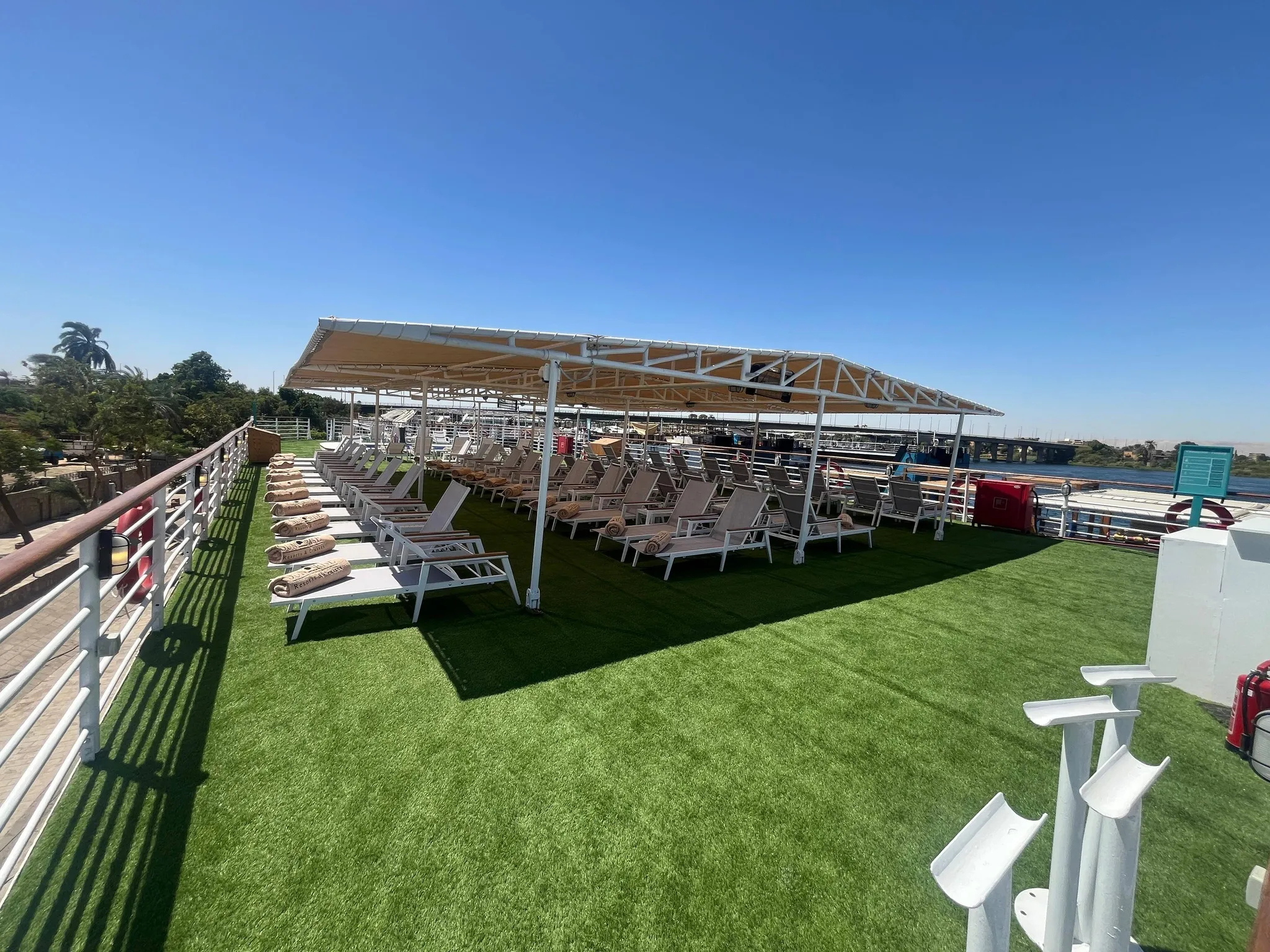 Sun deck of the SUNRISE Nile Saray Nile Cruise Nile cruise